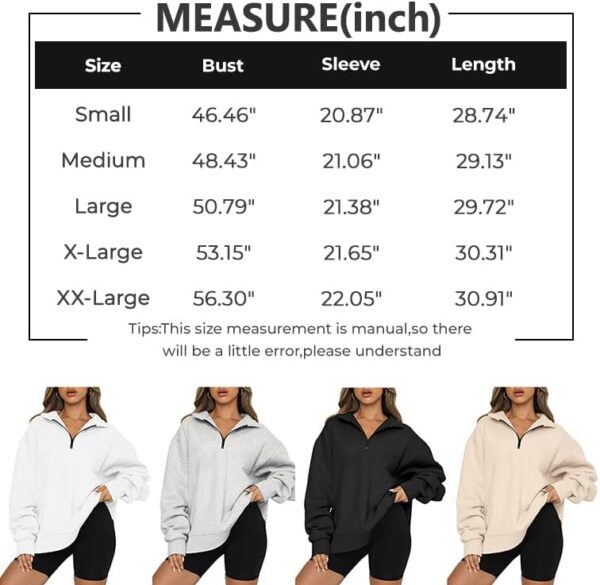 AUTOMET Womens Oversized Half Zip Pullover Long Sleeve Sweatshirt Quarter Zip Hoodie Sweater Teen Girls Fall Y2K Clothes - Image 4